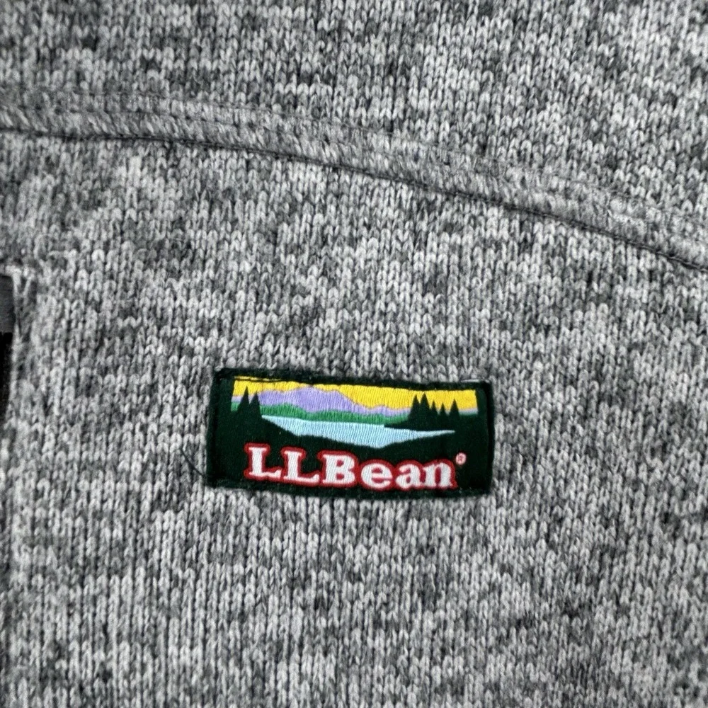 LL Bean Full Zip Hoodie Slightly Fitted Sweater Fleece Men Size XL Reg Gray